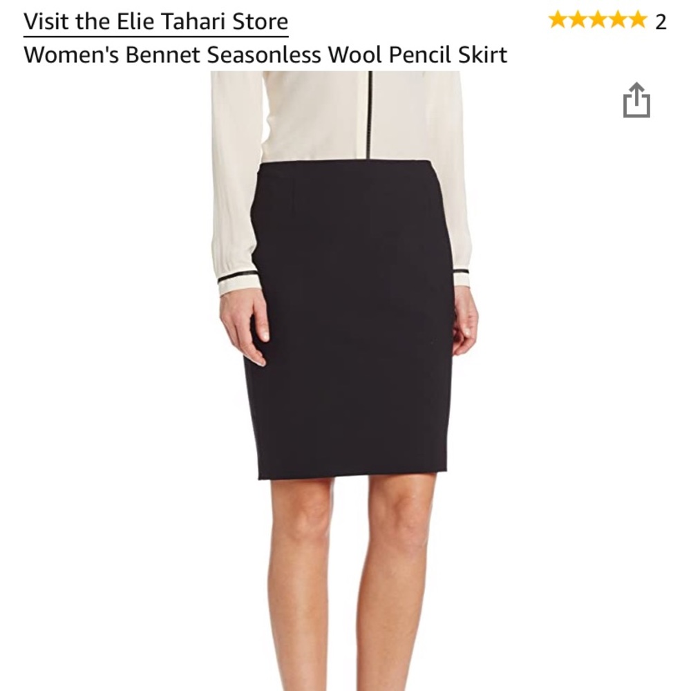 Elie Tahari Bennet wool skirt